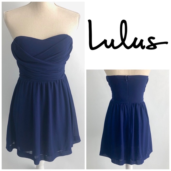 Lulus Dresses & Skirts - Lulu’s Blue Strapless Dress